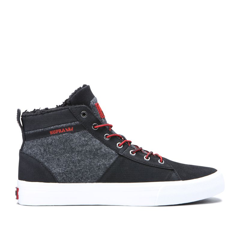 Supra Stacks Mid High Top Schuhe Damen - Schwarz/Grau IVV31488